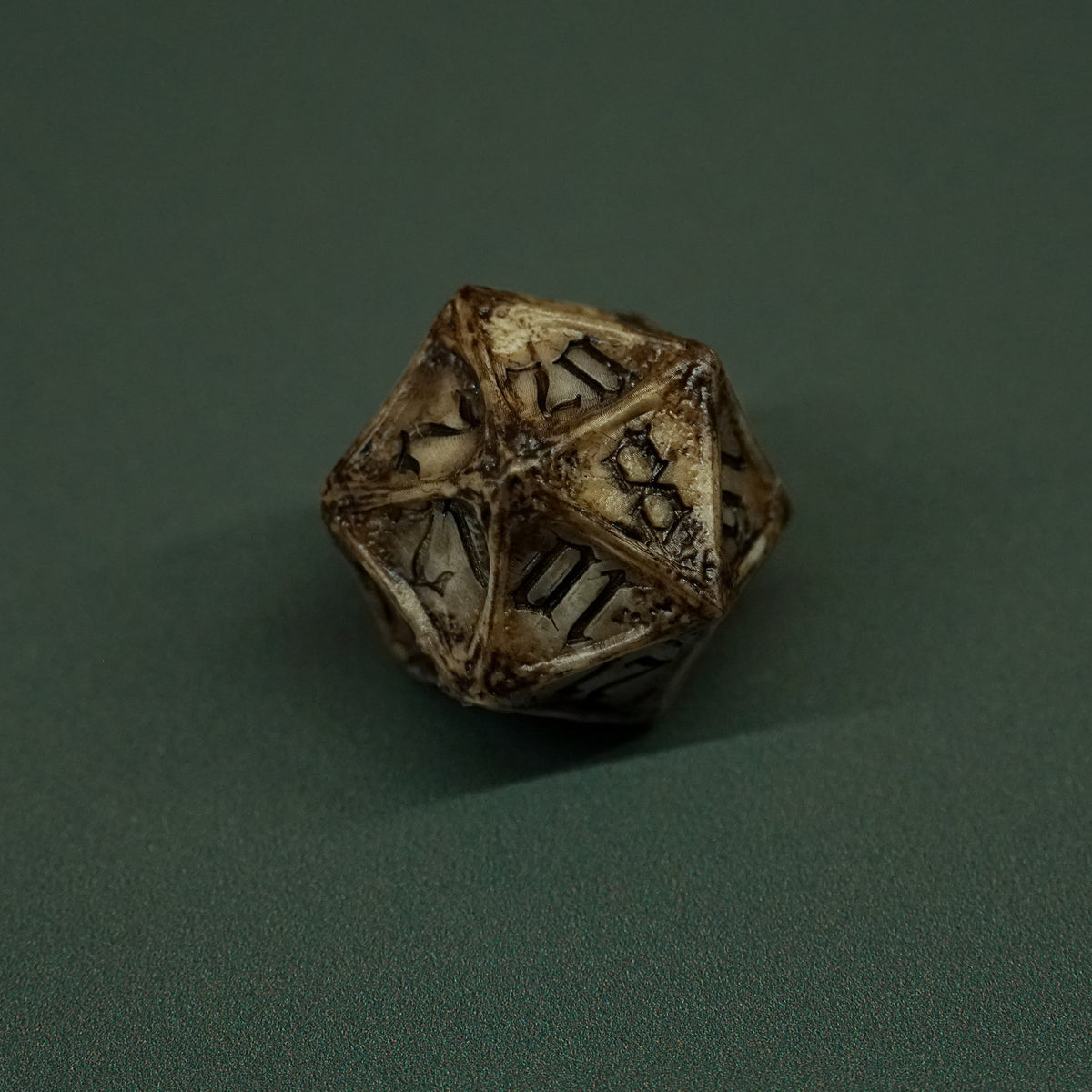 Necrohedral Bone Dice Full Set - Woodland Rot