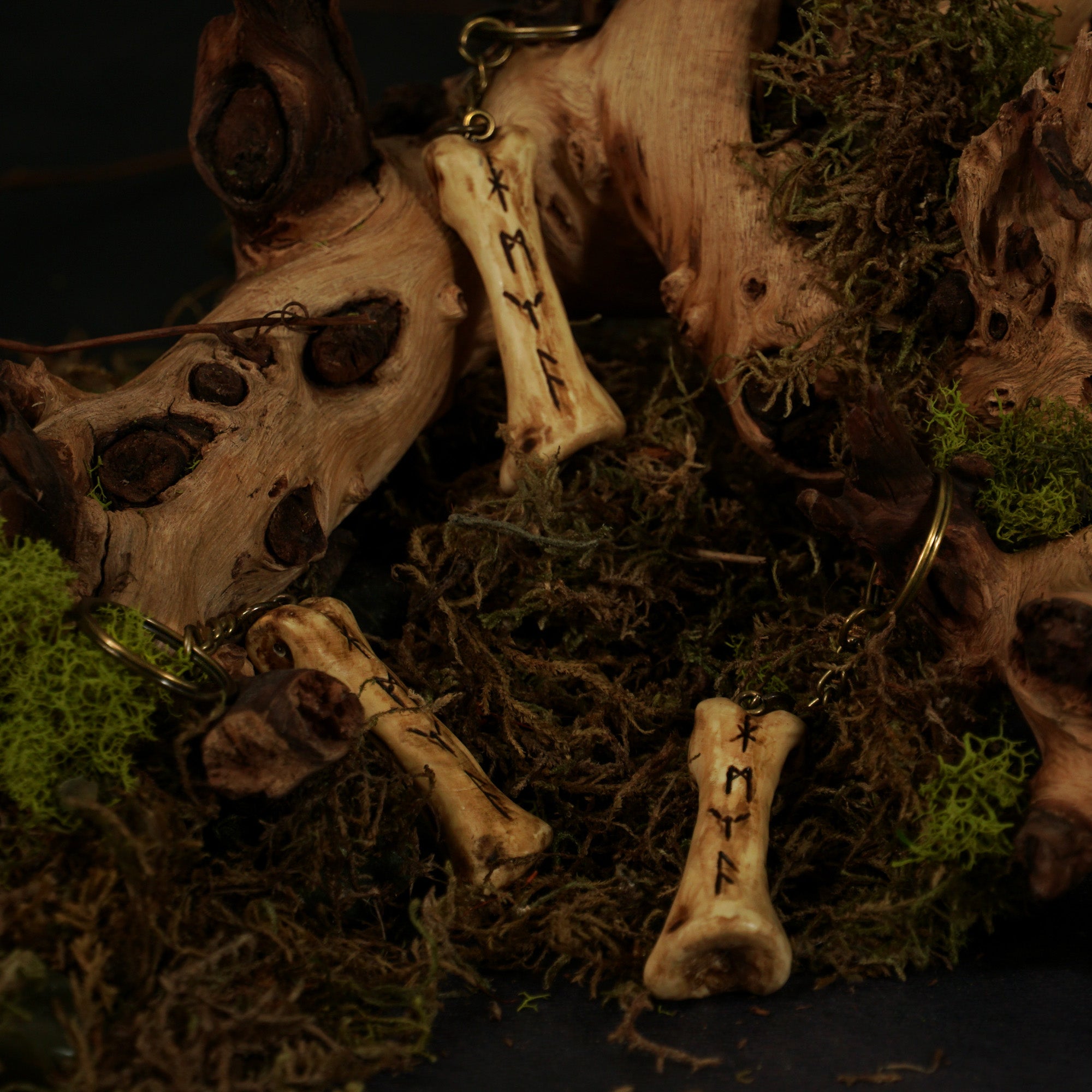 Bone Keychain Relic - Woodland Rot